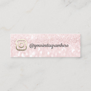Instagra Social Media Logo Rose Rosa Gold Mini Visitenkarte