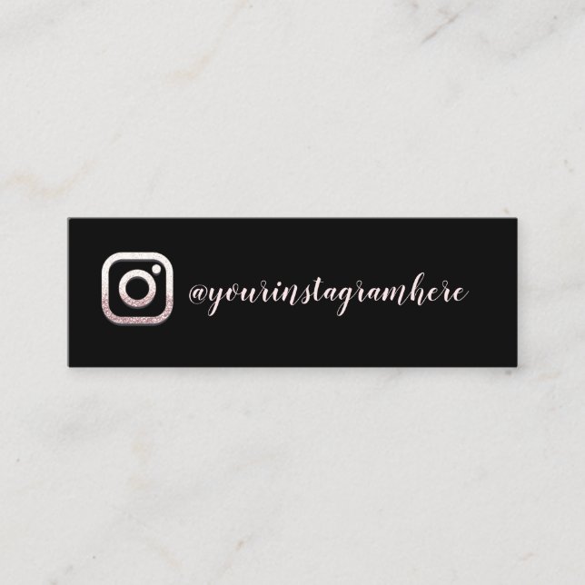 Instagra Social Media-Logo-Veranstaltung Blog Pink Mini Visitenkarte (Vorderseite)