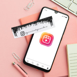 Instagra Social Media-Logo Veranstaltung UAWG Blac Mini Visitenkarte