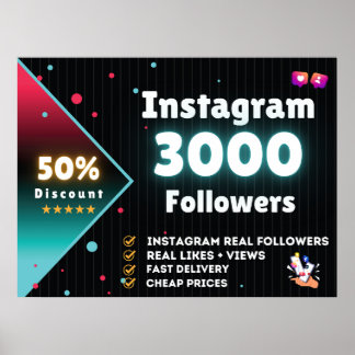 Instagram 3000 Followers | Kaufen Sie Instagram Fo Poster