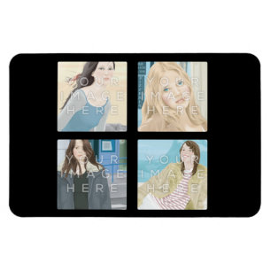 Instagram 4 Foto personalisierter Flexi Magnet