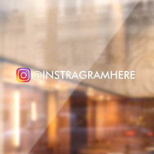 Instagram Benutzername Benutzerdefiniertes Fenster Fensteraufkleber