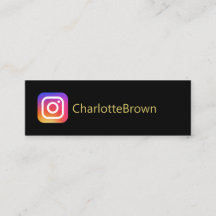 Instagram-Benutzername modern schwarz