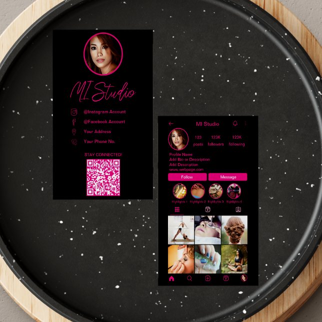Instagram Business Cards, Influencer, Östhetiker Visitenkarte (Von Creator hochgeladen)