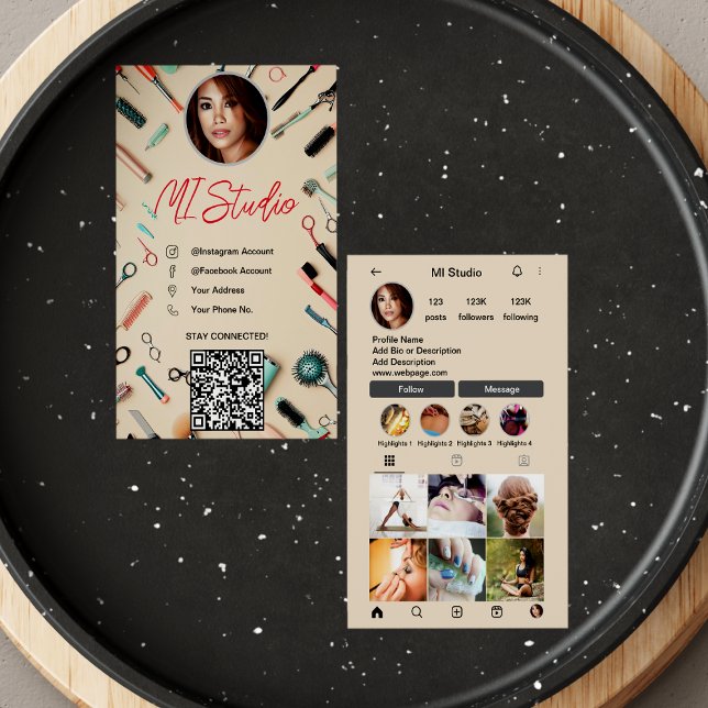 Instagram Business Cards, Influencer, Östhetiker Visitenkarte (Von Creator hochgeladen)
