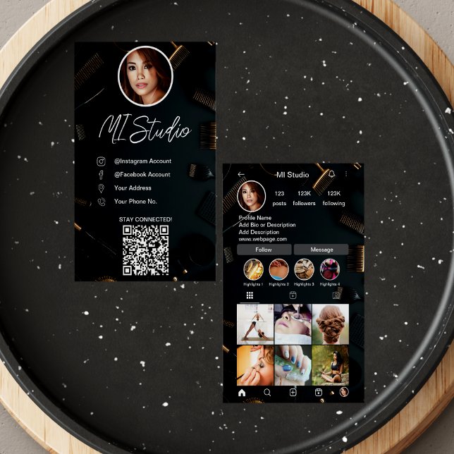 Instagram Business Cards, Influencer, Östhetiker Visitenkarte (Von Creator hochgeladen)