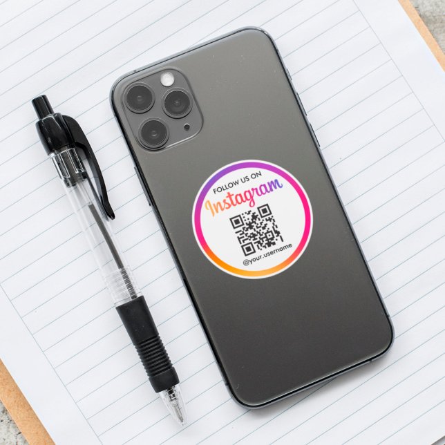 Instagram Business QR Code Runder Aufkleber (Von Creator hochgeladen)
