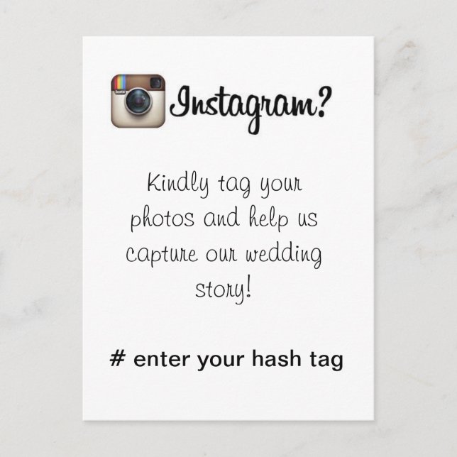 Instagram Card Postkarte (Vorderseite)