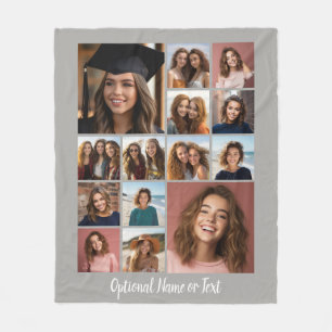 Instagram Collage - Bis zu 14 Fotos KÖNNEN FARBE B Fleecedecke