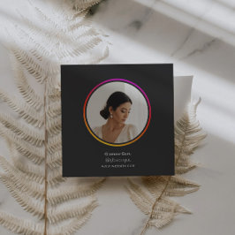 Instagram Dark Theme QR Code 1 Foto Social Media Quadratische Visitenkarte