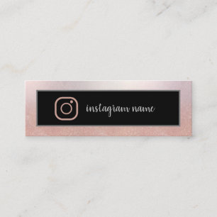 Instagram eleganter Luxus-Rose Goldbus Mini-Bus Mini Visitenkarte