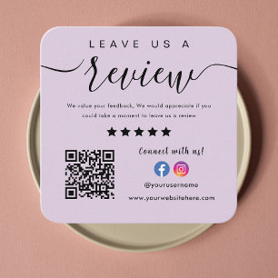 Instagram Facebook-Logo Qr-Code Verlasse uns eine Quadratische Visitenkarte