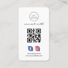 Instagram Facebook QR Code | Social Media Pink Bus Visitenkarte
