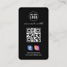 Instagram Facebook QR Code, Social Media schwarz B