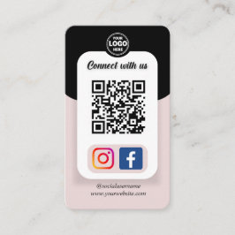 Instagram Facebook QR-Code | Soziale Medien Visitenkarte