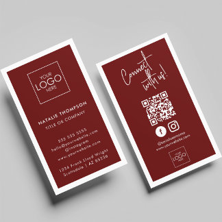Instagram Facebook Social Media Minimalistisch QR- Visitenkarte