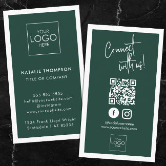 Instagram Facebook Social Media Minimalistisch QR- Visitenkarte