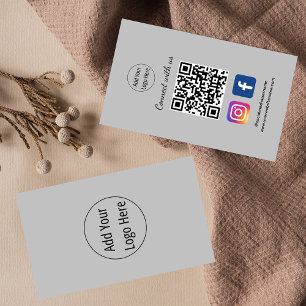 Instagram Facebook Social Media Networking QR Code Visitenkarte