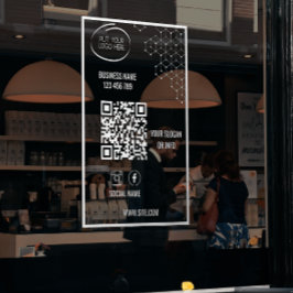 Instagram folgen dem QR-Code moderner, transparent Fensteraufkleber