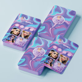 Instagram folgen mir Foto Grid Holographic Design Visitenkarte