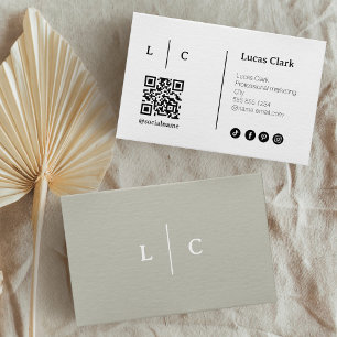 Instagram folgen QR Code Moderne Minimal Trendy Visitenkarte
