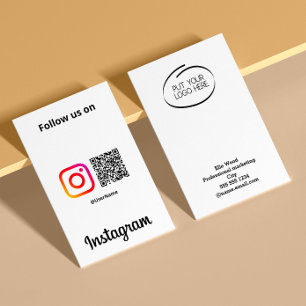 Instagram folgen Qr Code Trendy Social Media Visitenkarte