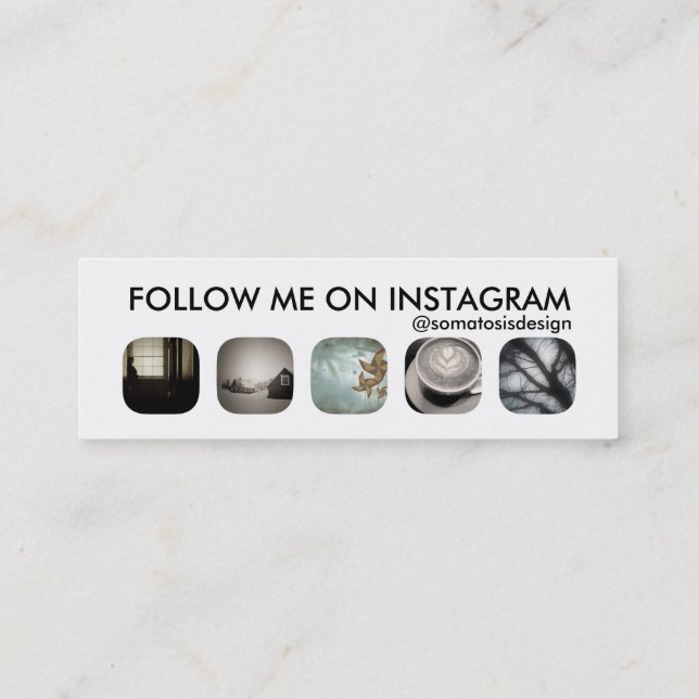 Instagram-Follower Mini Visitenkarte (Rückseite)