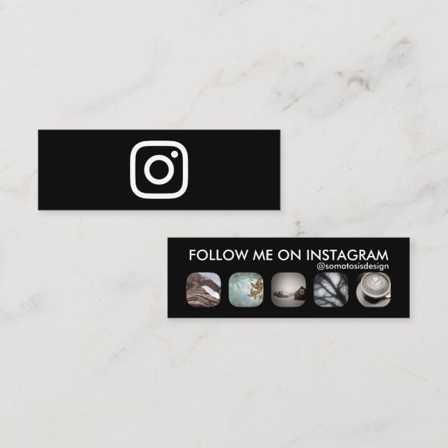 Instagram-Follower Mini Visitenkarte (Vorne/Hinten)