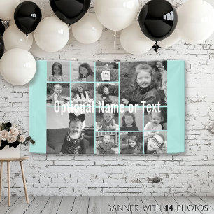 Instagram Foto Collage 14 Fotos können blau ändern Banner