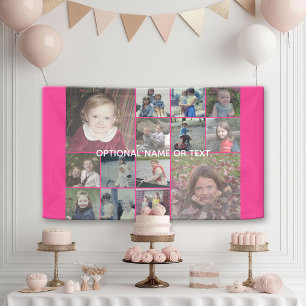 Instagram Foto Collage 14 - Kann Hot Pink bearbeit Banner