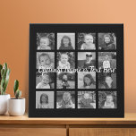 Instagram Foto Collage - 16 Fotos können Schwarz b Künstlicher Leinwanddruck<br><div class="desc">Ein Design mit einem einfachen Hintergrund. Nutzen Sie bis zu 16 Quadratmeter Foto,  um ein einzigartiges und persönliches Geburtstagsmenü zu schaffen. Wenn Sie die Bilder anpassen müssen,  klicken Sie auf das Werkzeug anpassen,  um Änderungen vorzunehmen.</div>