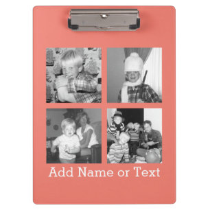 Instagram Foto Collage mit 4 Bildern - Korallen Klemmbrett