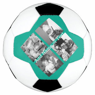 Instagram Foto Collage mit 4 Bildern - Smaragd Fußball