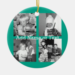 Instagram Foto-Collage mit 4 Bildern - Smaragd Keramik Ornament