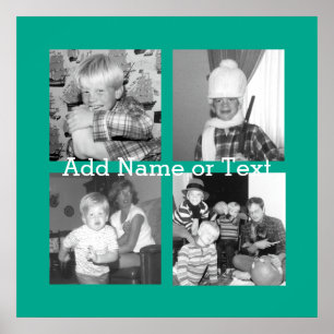 Instagram Foto Collage mit 4 Bildern - Smaragd Poster