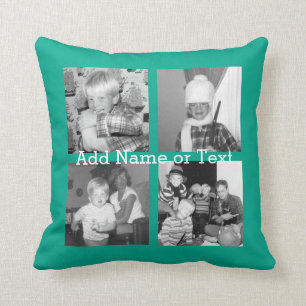 Instagram Foto Collage mit 4 Bildern - smarald Kissen