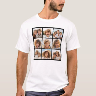 Instagram Foto-Collage mit 9 quadratischen Fotos T-Shirt