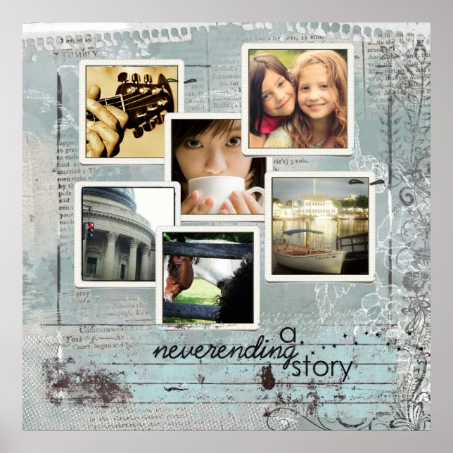 Instagram-Foto-Collage Poster (Vorne)