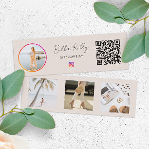Instagram-Foto Füttre QR-Code der Social Media Mini Visitenkarte