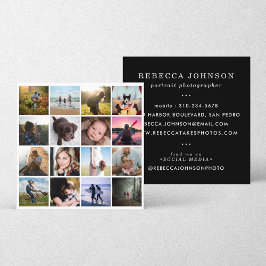 Instagram Foto Grid Lifestyle Fotografie Quadratische Visitenkarte