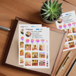 Instagram Foto Grid-Visitenkarte Visitenkarte