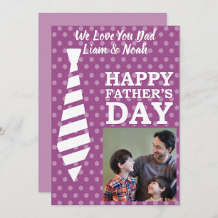 Instagram Foto Krawatte Dots Lila Vatertagskarte Einladung