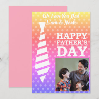 Instagram Foto Krawatte Funky Dots Fathers Day Car Einladung