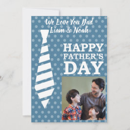 Instagram Foto Krawatte LT Blue Dots Fathers Day C Einladung