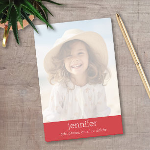 Instagram-Foto mit rotem Bar und modernem Text Post-it Klebezettel