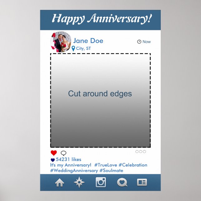 Instagram Foto Stand Party Prop Frame Jahrestag Poster (Vorne)