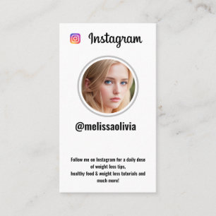 Instagram-Foto trendige Social-Media-Visitenkarte Visitenkarte