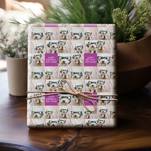 Instagram-Fotocollage 8 Fotos mit individuellem Te Geschenkpapier
