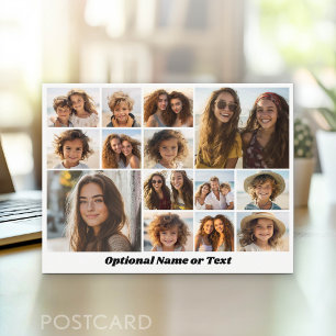 Instagram-Fotocollage - Bis zu 14 Fotos Postkarte