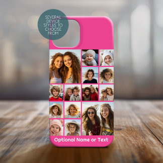 Instagram-FotoCollage Bis zu 14 Fotos rosa Case-Mate iPhone Hülle